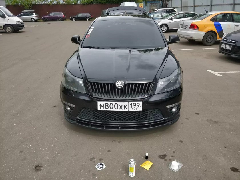 Черная решетка Шкода Октавия а5