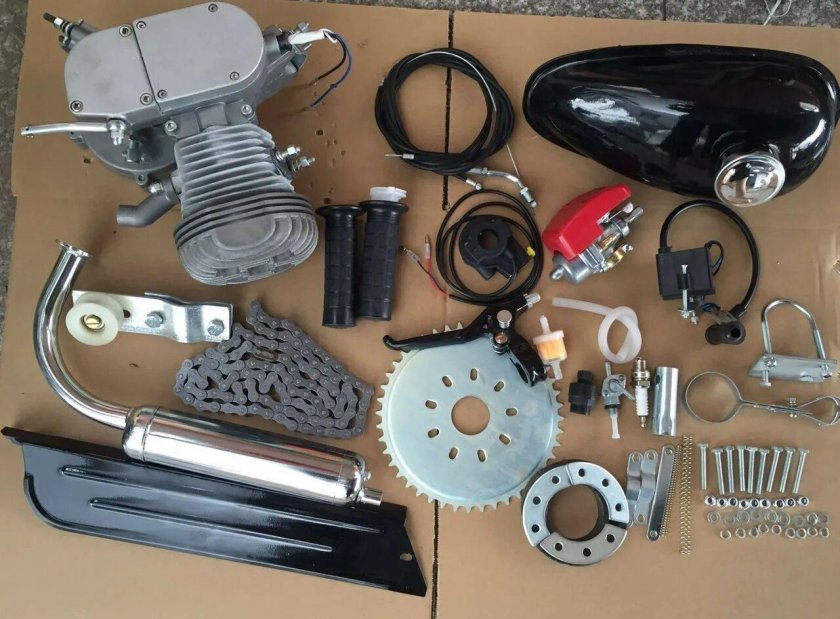 Мотор для велосипеда бензиновый комплект 80 куб
