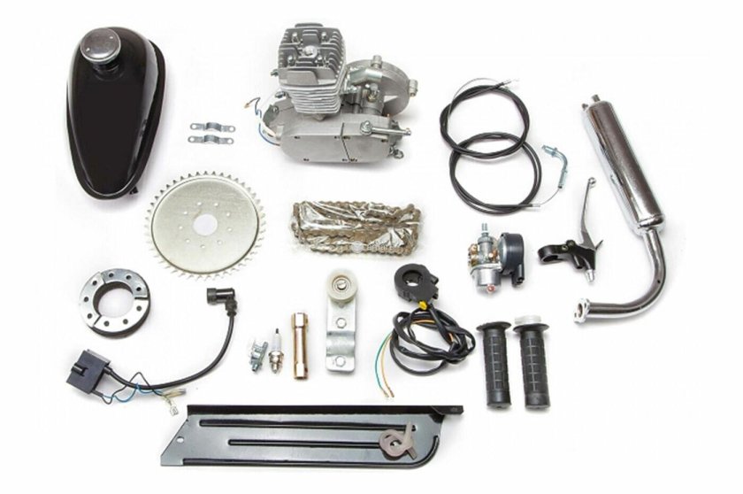 Двигатель велосипедный f100 (3.5 лс, полный комплект для установки)