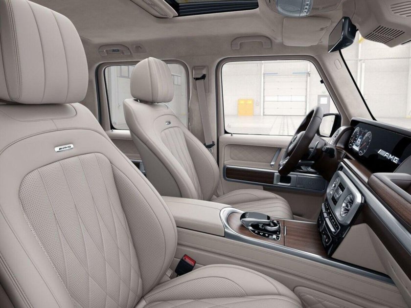 Mercedes g63 AMG белый салон