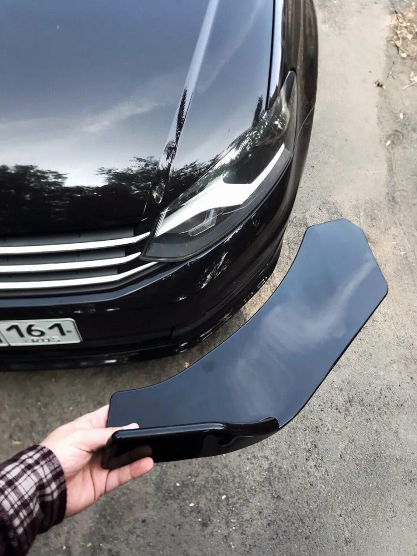 Сплиттер переднего бампера Фольксваген поло