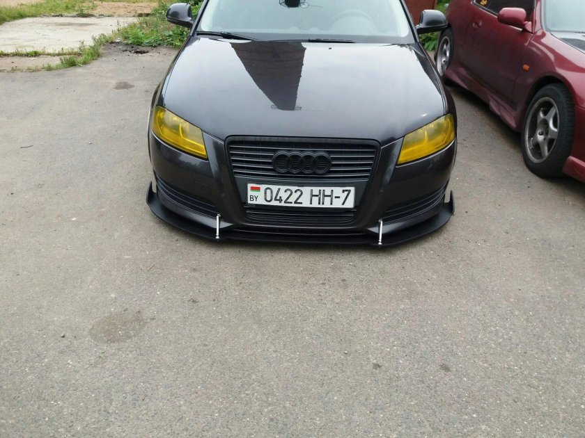 Сплиттер губа переднего бампера Audi a6 c6