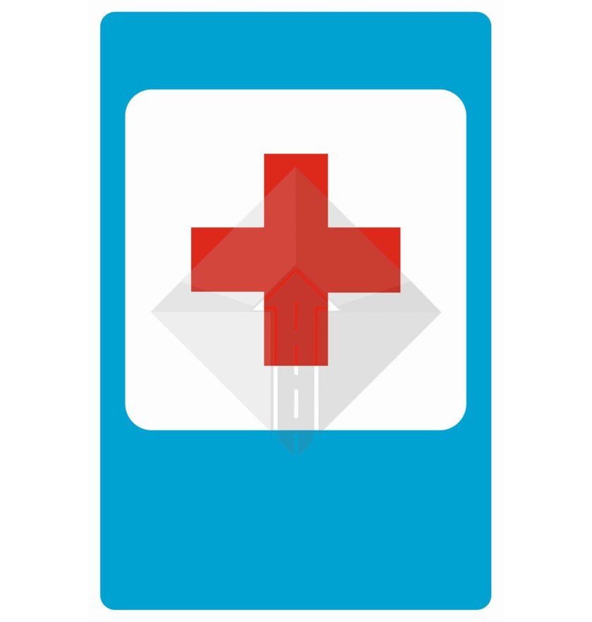 Пункт медицинской помощи дорожный знак