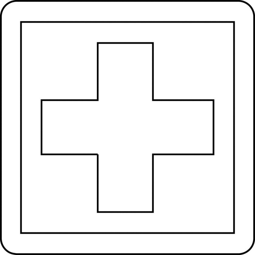 Пункт первой медицинской помощи дорожный знак