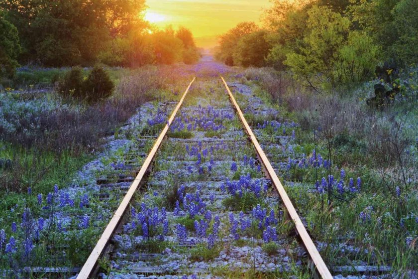 Пейзаж с железной дорогой