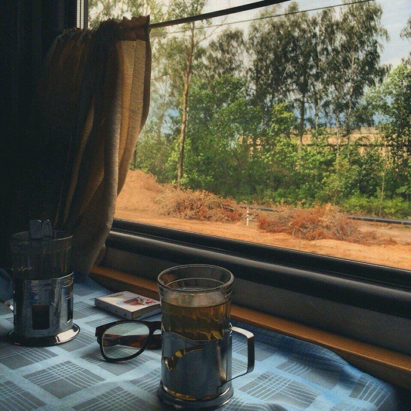 Красивый вид из поезда