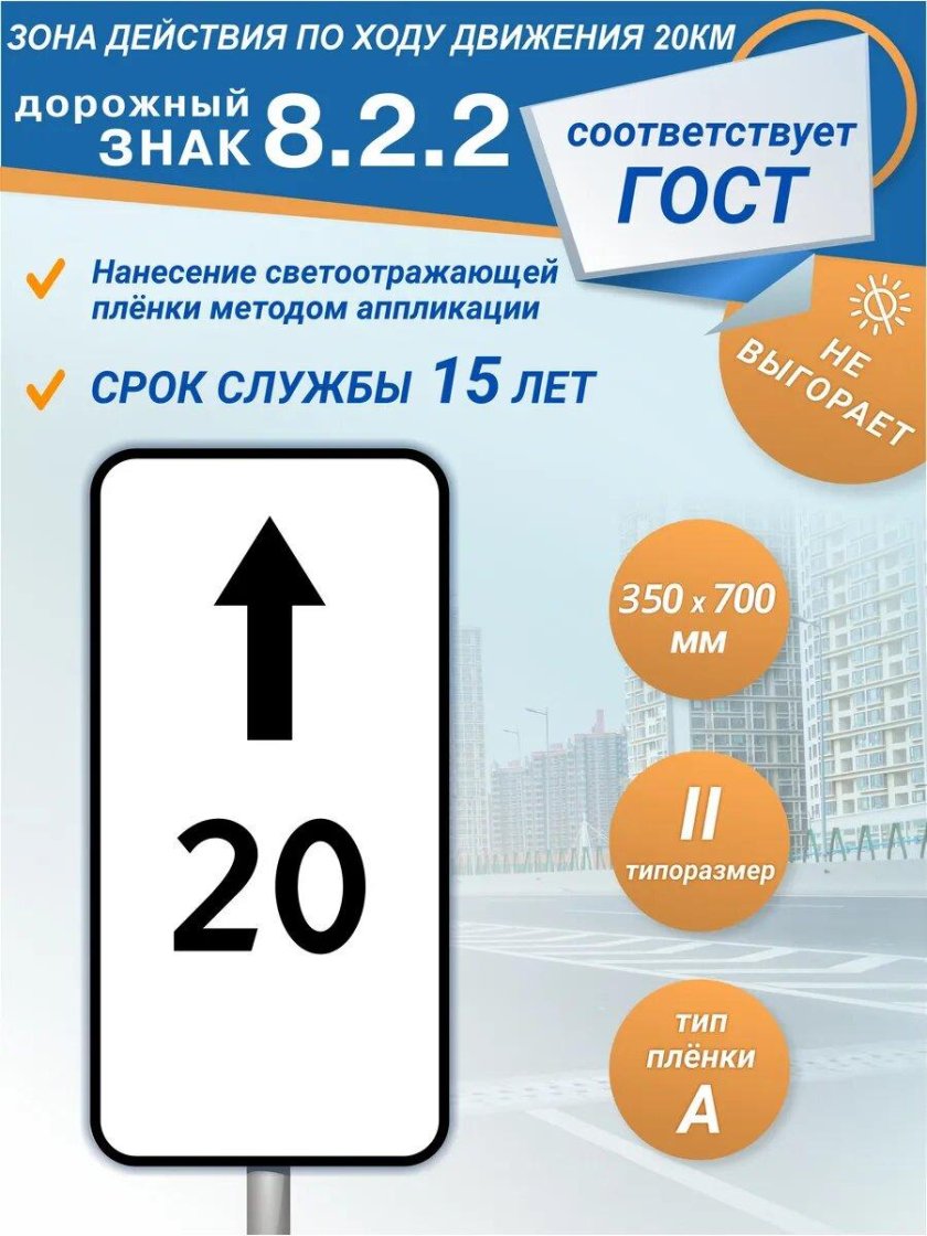 Знак 8 2 зона действия