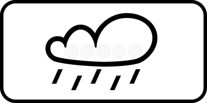 Дорожный знак 8.16 влажное покрытие