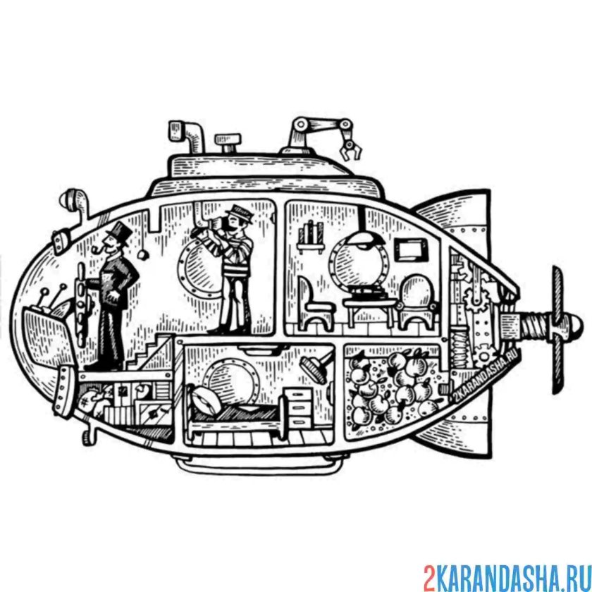 Батискаф мир 1 внутри