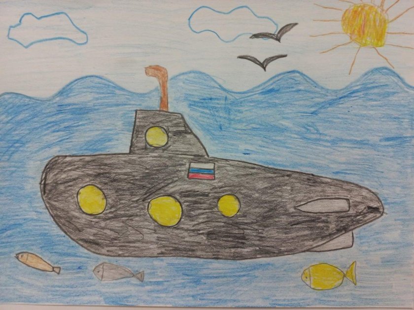 Подводная лодка рисунок