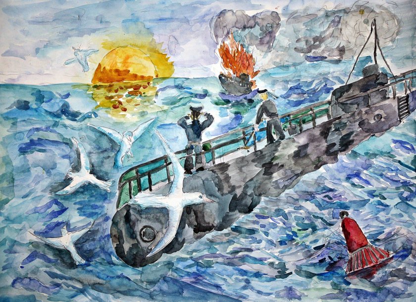 Детские рисунки моряков