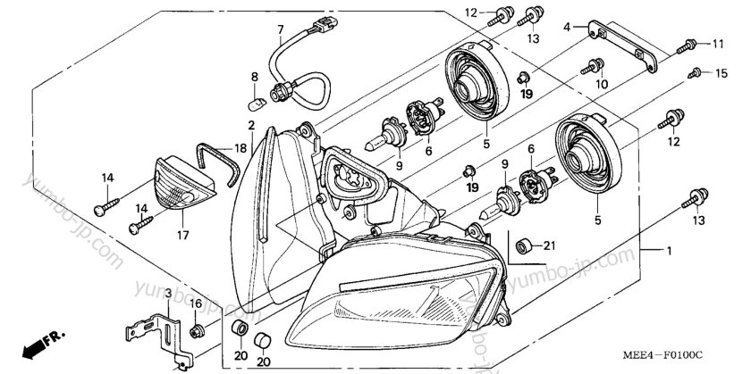 Фара Хонда СБР 600рр