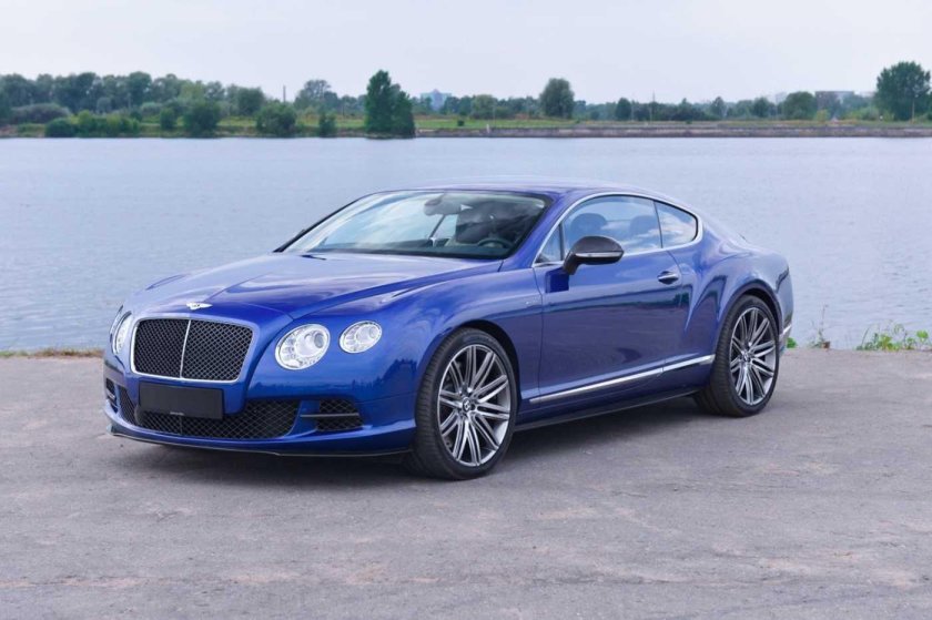 Bentley Continental gt синий
