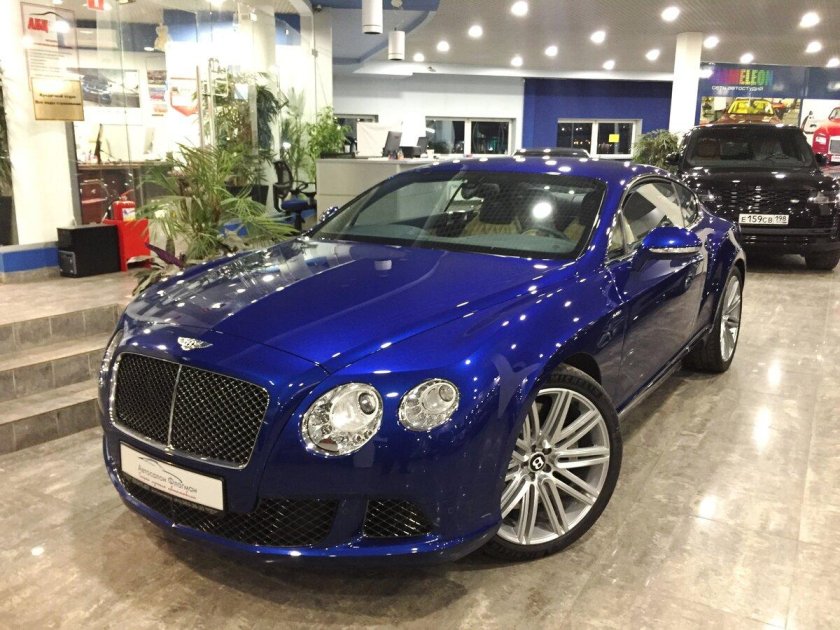 Bentley Continental gt синий