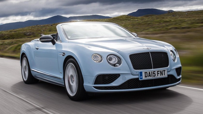 Бентли Континенталь голубая