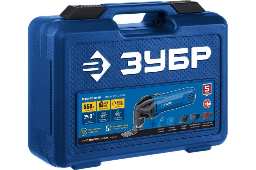 Реноватор ЗУБР OIS, 400вт, кейс, набор насадок (МФИ-400 кн)