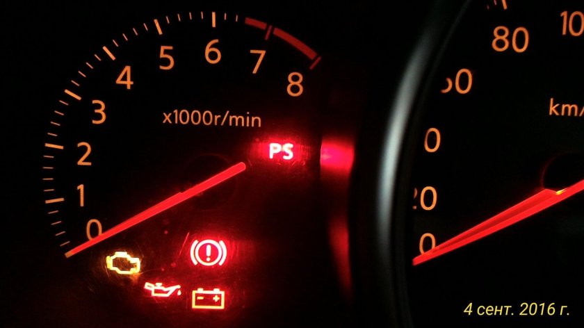 Nissan Tiida приборная панель обозначения