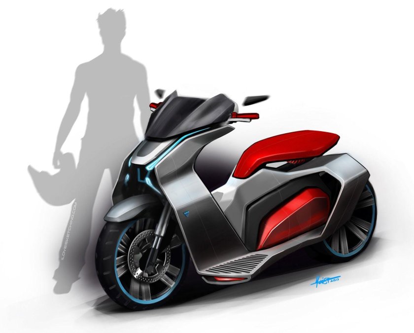 Футуристический скутер