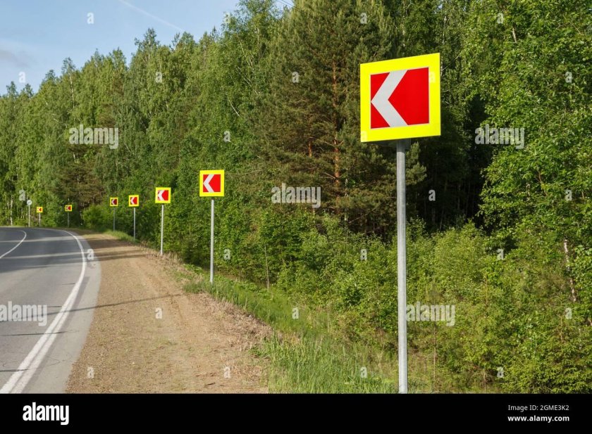 Знак кривая дорога