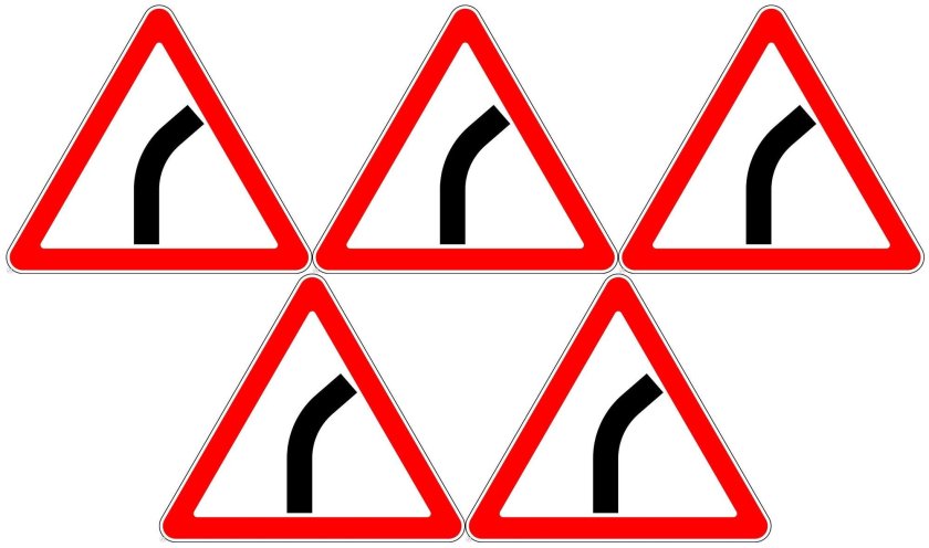 Знак направление поворота