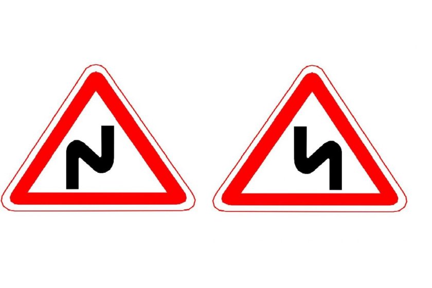 Знак опасный поворот