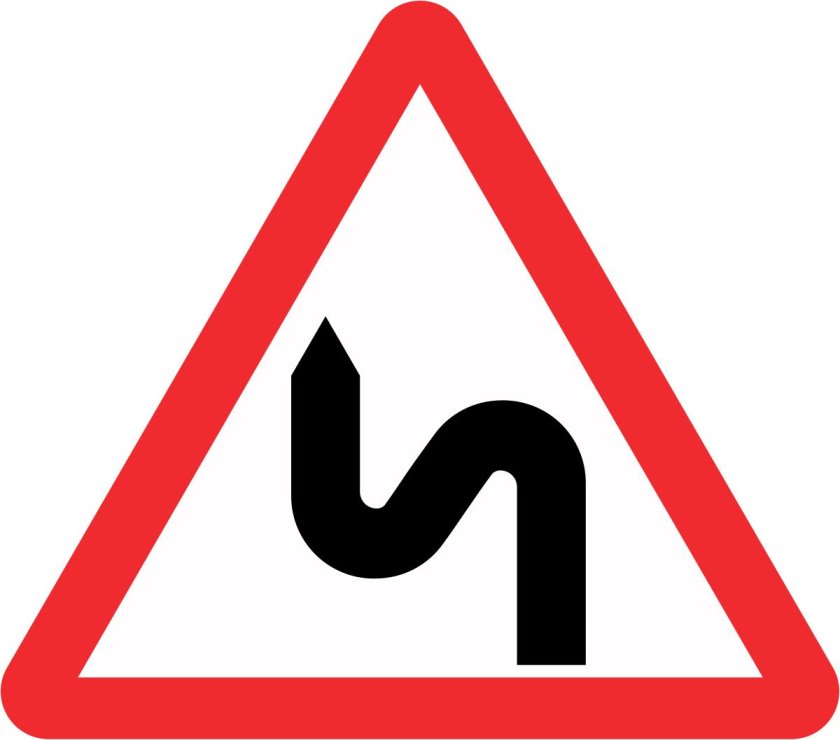 Знак 1.12.2 опасные повороты