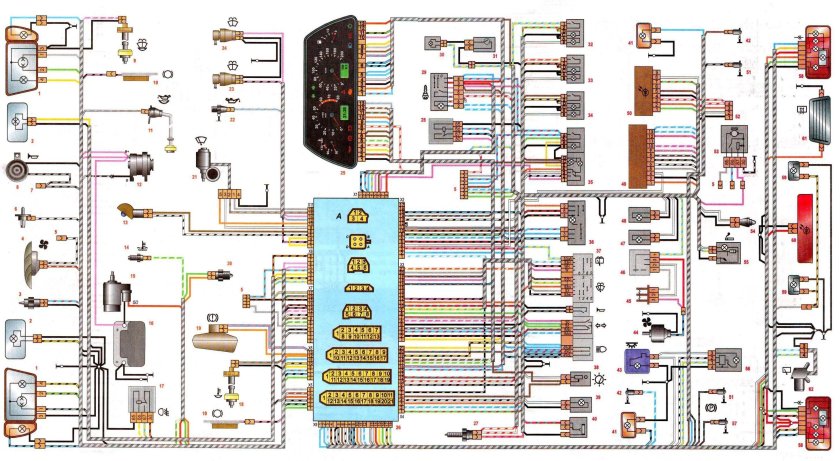 Схема ВАЗ 2114 электропроводки инжектор