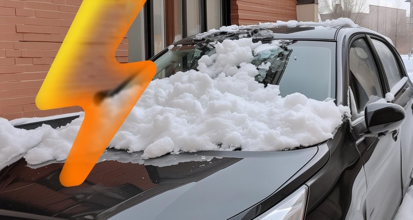 Машина в снегу