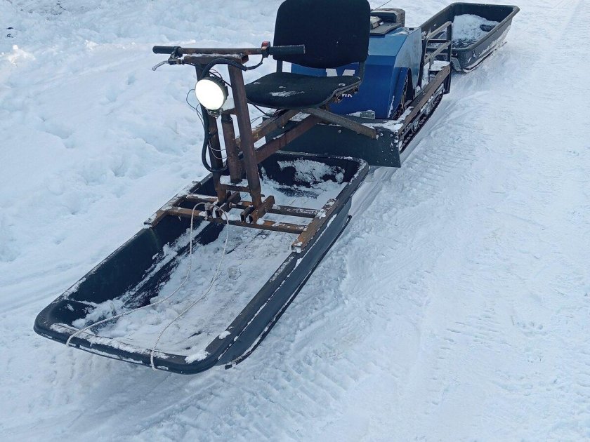 Лыжный модуль для мотобуксировщика