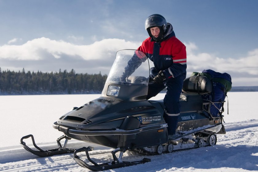 Катание на снегоходе