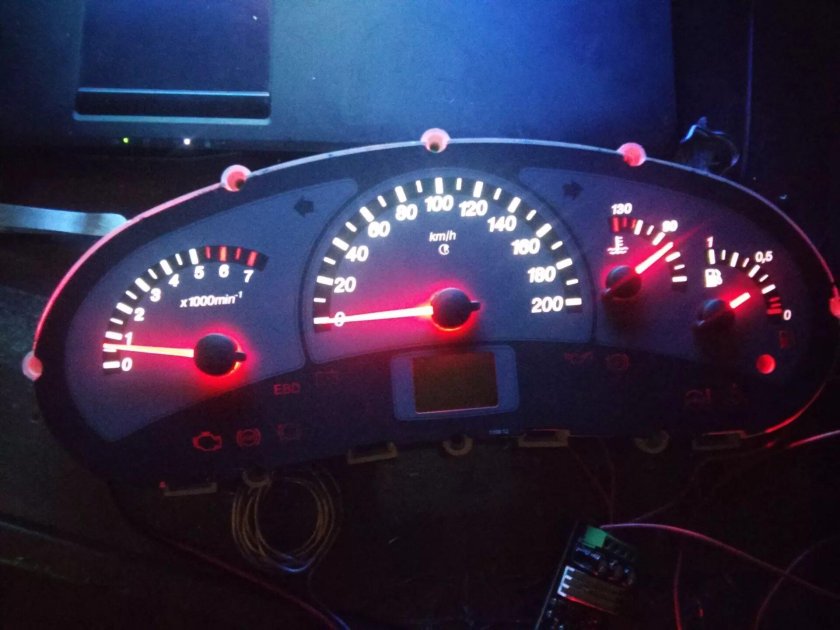 Пересвет приборной панели ВАЗ 2112
