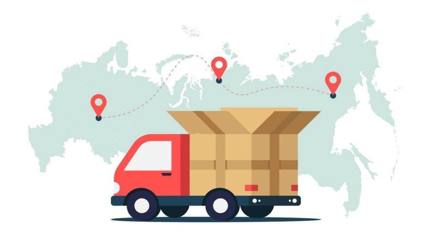 Доставка товара иллюстрация