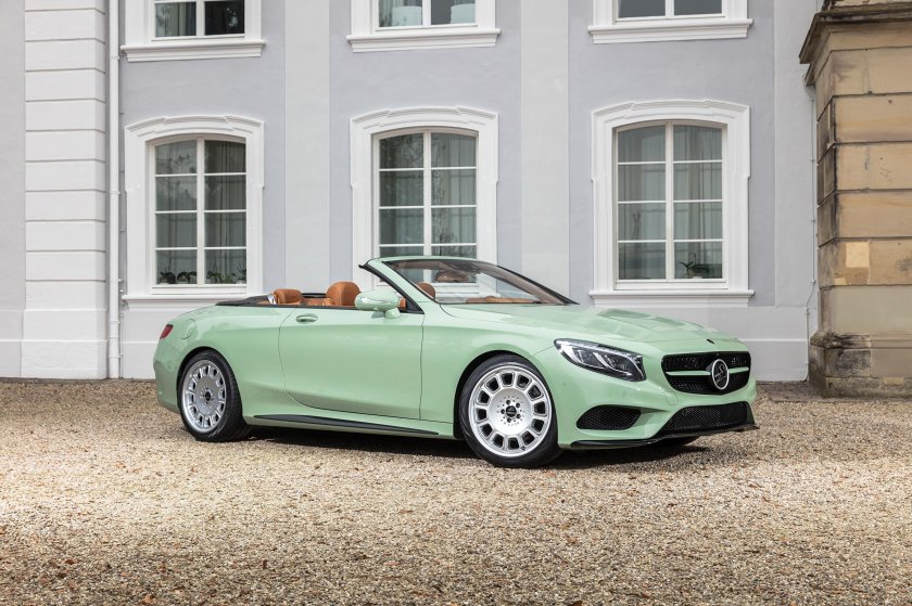 Мерседес кабриолет зеленый