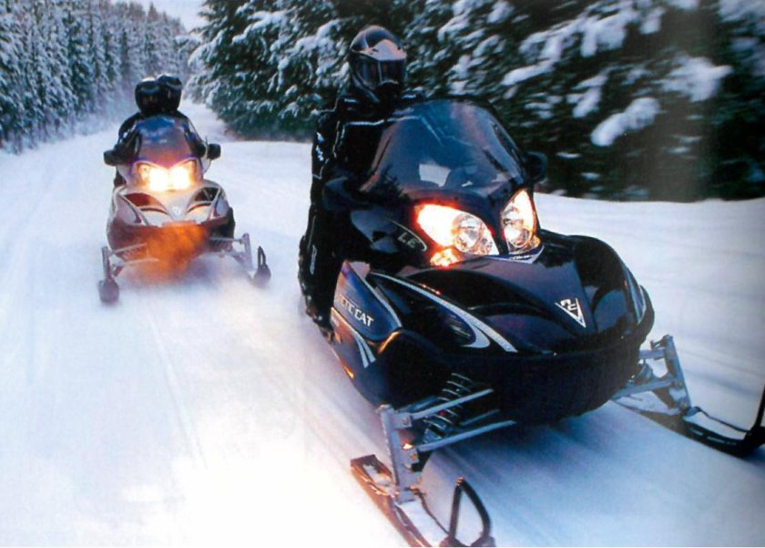 Катания на снегоходах