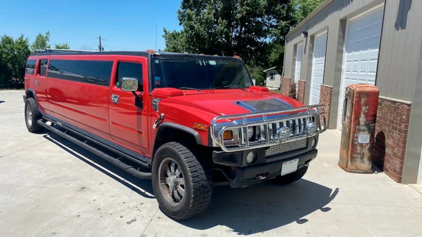 Красный хаммер лимузин