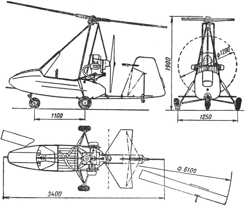 Автожир fa 330 чертежи