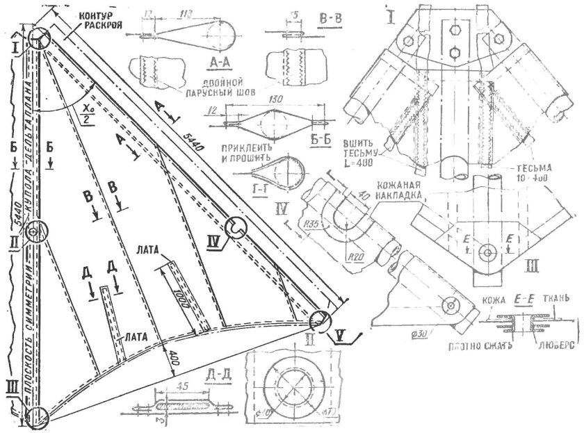 Дельтаплан конструкция чертежи