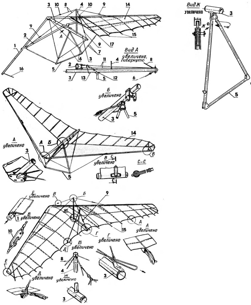 Чертеж крыла дельтаплана