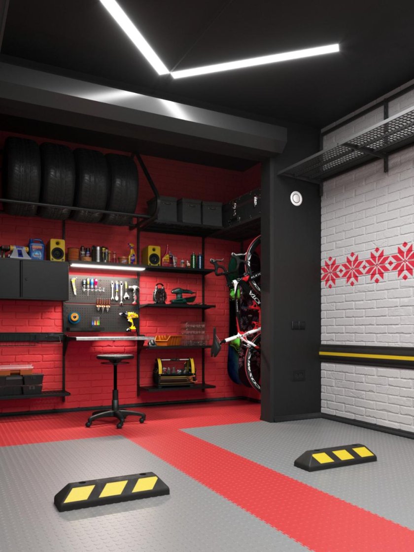 Красивый интерьер гаража
