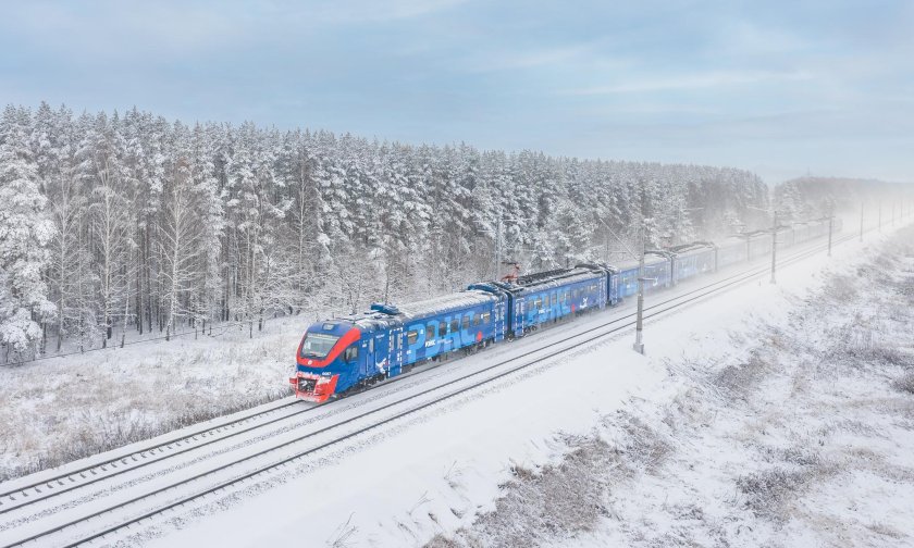 Железная дорога зимой