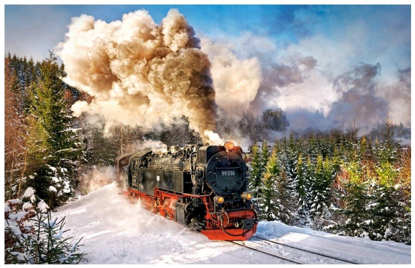 Хогвартс экспресс зима