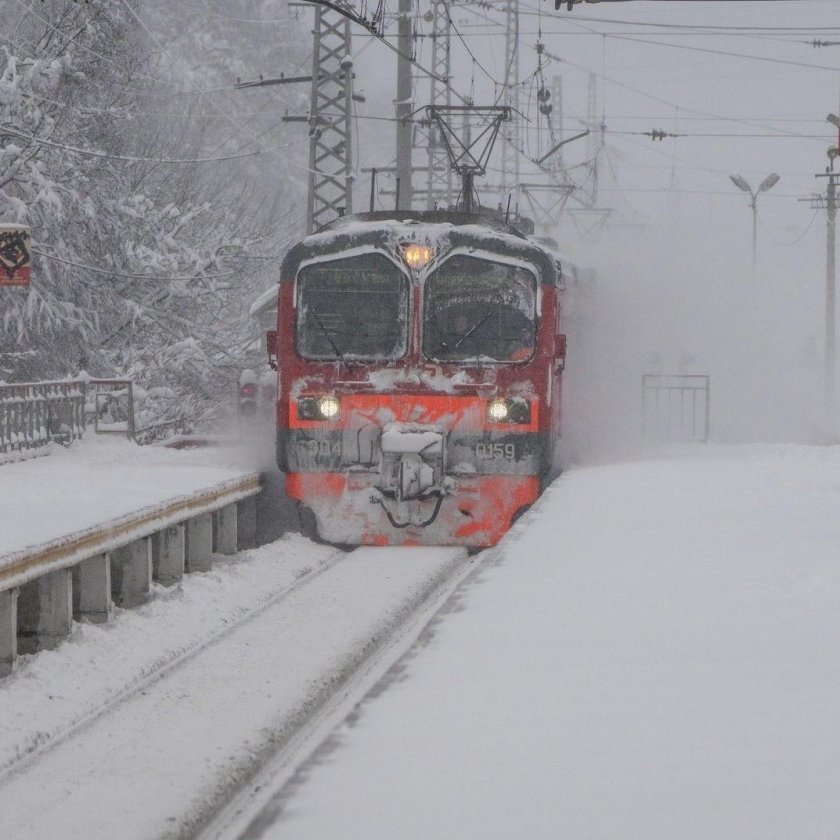 Железная дорога зимой