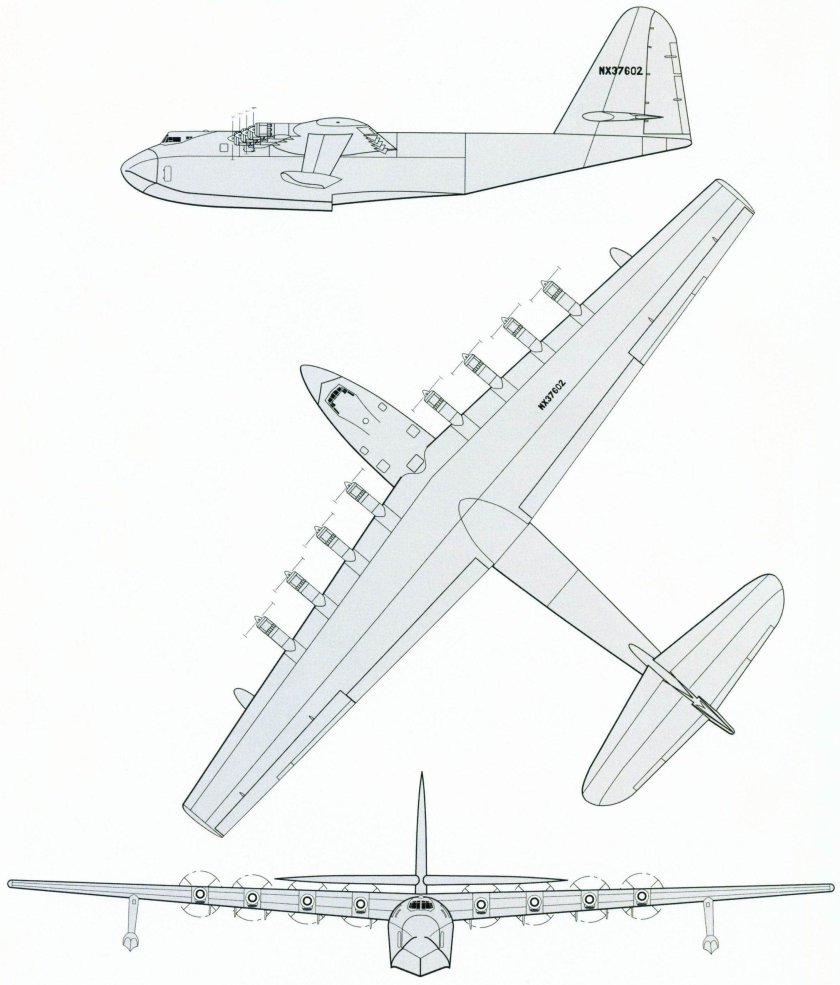 H-4 Hercules чертеж