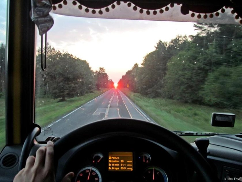 Даф 105 вид из кабины