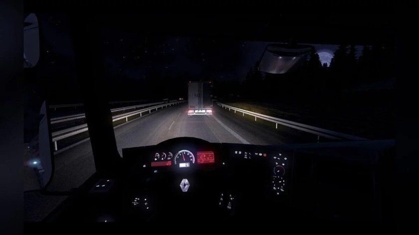 Euro Truck Simulator 2 вид из кабины