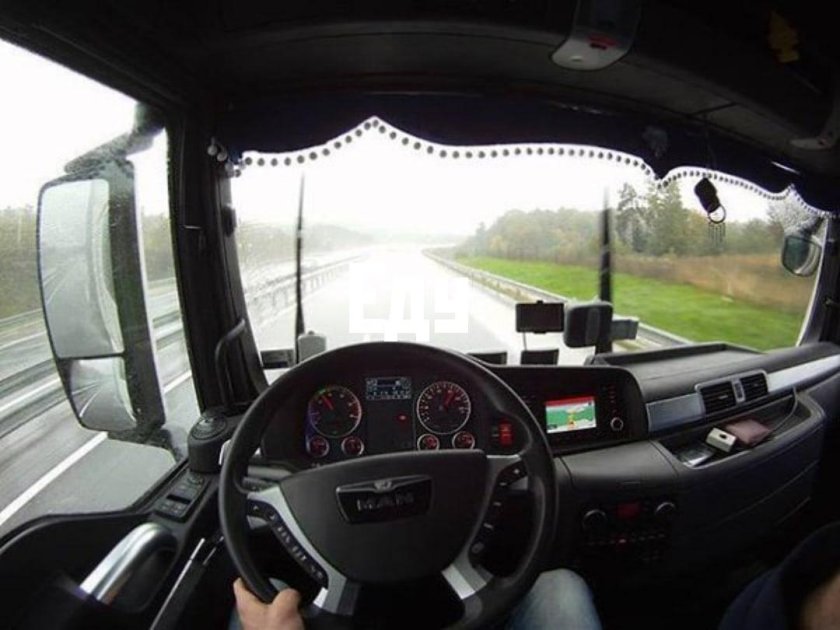 Даф 105 вид из кабины