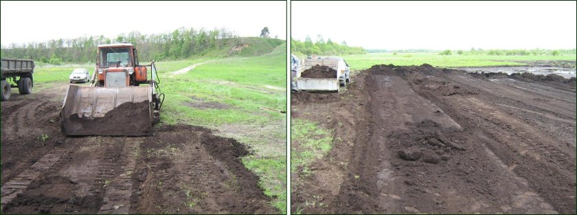 Снятие плодородного слоя почвы