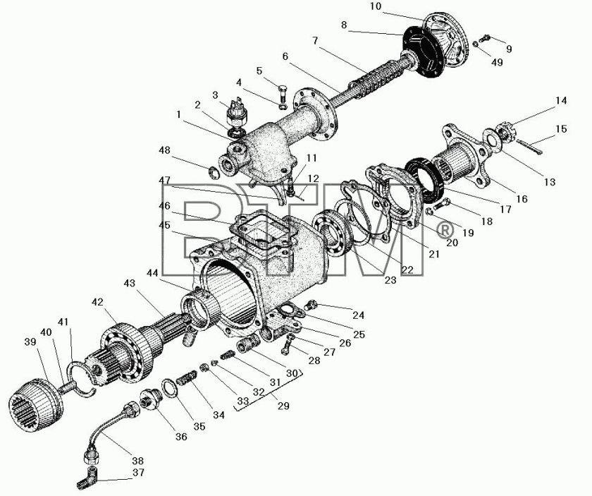 Коробка дополнительного отбора мощности КС-3574.14.100
