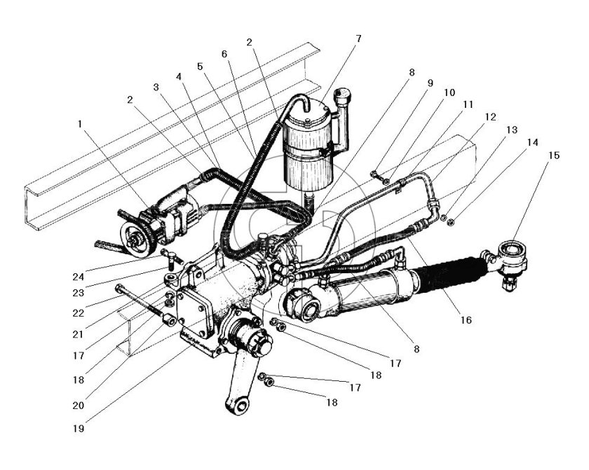 Рулевой механизм Урал 5557