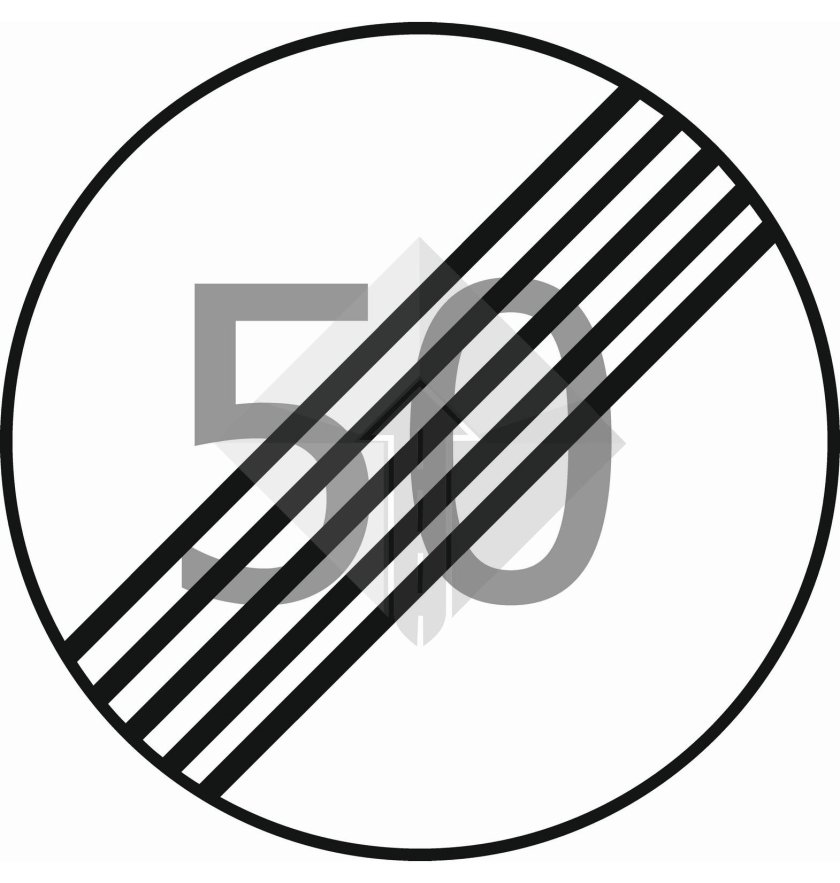 Знак 3.25 конец зоны ограничения максимальной скорости 40